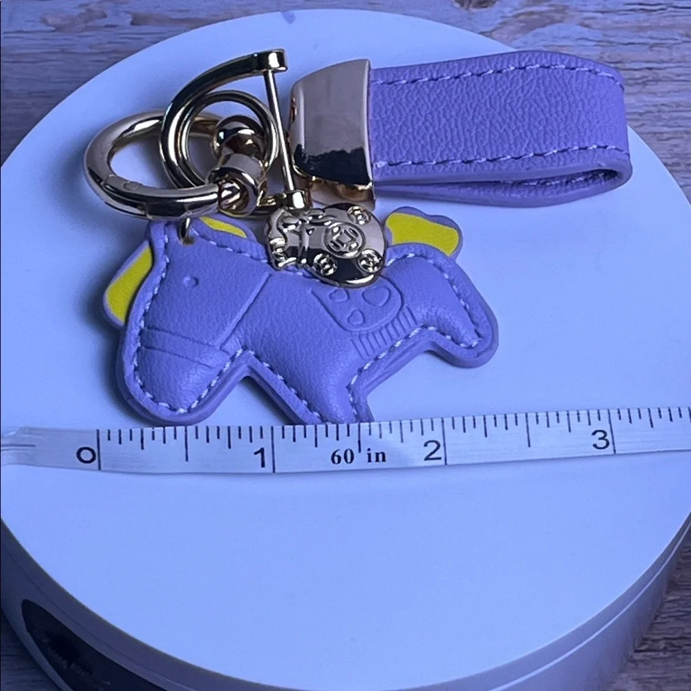 Purple & Gold Year of The Horse Keychain